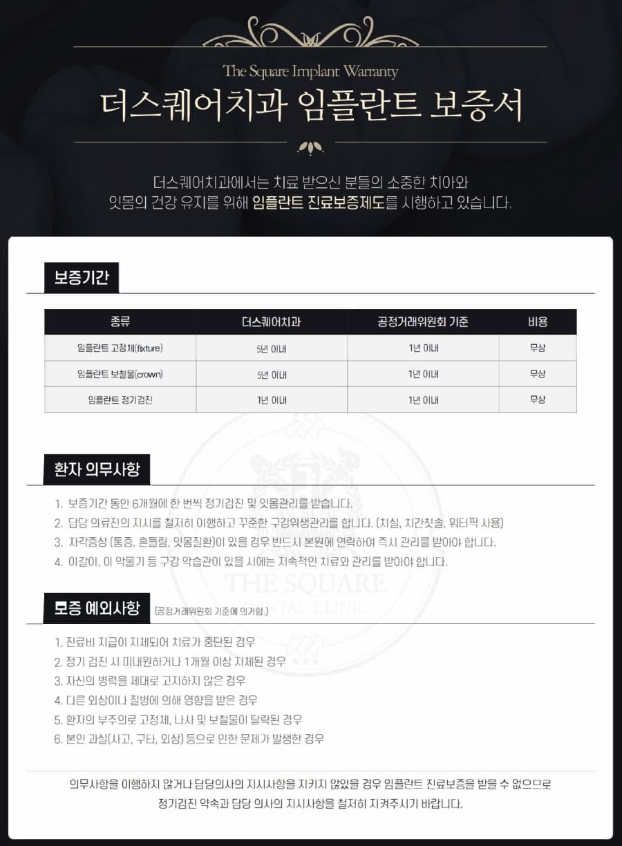 최대 10년 책임 진료 보증제